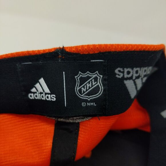 Adidas Aeroready Anaheim Ducks Fitted Hat Orange Embroidered Logo NHL - Picture 9 of 9